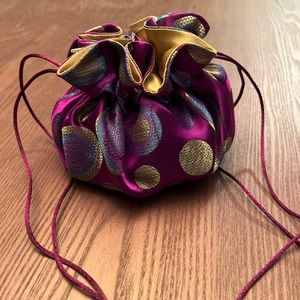 Satin jewelry pouch